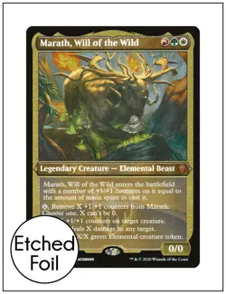 1x Marath, Will of the Wild, Etched Foil, Magic MTG NM - Image 1