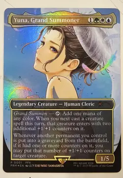 Yuna Grand Summoner Borderless Foil Promo PRM NM - Image 1