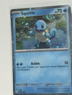 HD Swirl Cosmos Holo Squirtle 048 - Pokemon 151 Black Star Promo - Image 1