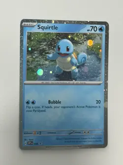HD Swirl Cosmos Holo Squirtle 048 - Pokemon 151 Black Star Promo - Image 2