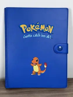 Vintage 1999 Pokemon Charmander Blue 4 Pocket 30 Page Trading Binder - Image 1