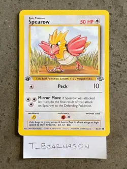 Pokemon - Spearow 1st Edition Non-Holo 62/64 Jungle - NM! - Image 1