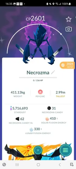 Pokemon Go Legendary/ultrabeast Shiny Necrozma - Image 1