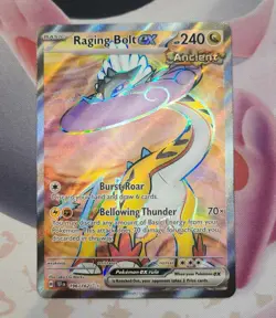 Raging Bolt ex 196/162 Temporal Forces Full Art NM Pokemon Card - Image 1