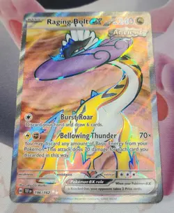 Raging Bolt ex 196/162 Temporal Forces Full Art NM Pokemon Card - Image 3
