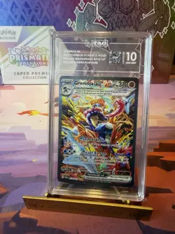 Pokemon Greninja ex Twilight Masquerade Special Illustration Rare #214 TAG 10 - Image 1