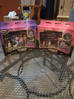 Hidden Fates Mew And Mewtwo Pin Collection Boxes Lot of 2 Sealed Pokemon - Image 1