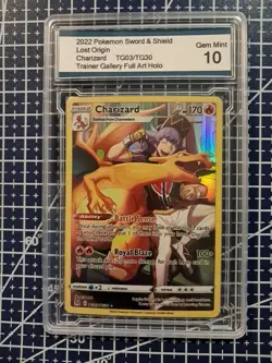 2022 Pokemon TCG Charizard TG03/TG30 Lost Origin Trainer Gallery Gem Mint 10 - Image 1