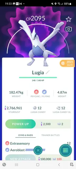 Pokemon Go Legendary Lugia ( Normal ) - Image 1