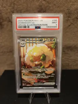 2025 POKEMON WHT EN-WHITE FLARE SPECIAL ILLUSTRATION RARE WHIMSICOTT EX PSA 9 - Image 1