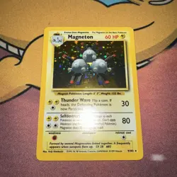 Pokemon Base Set Holo Magneton 9/102 Lightly Played LP - Image 2