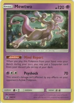 Lightly Played Mewtwo - SM214 - SM Black Star Promo Pokemon SM Promos - Image 1
