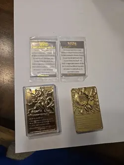 2 Pokemon 23k Gold Trading Cards And Cert Random Lot - Image 3