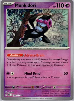 Pokemon TCG 044/131 Munkidori (Pokeball Pattern) 044/131 Prismatic Evolutions - Image 1