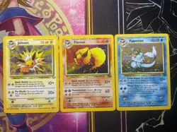Pokemon TCG Jungle Set Jolteon, Flareon, Vaporeon 1999 WOTC Trio Bundle - Image 1