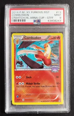Psa 9 Combusken 13/111 Pokemon XY Furious Fist Championship Arena Cup Staff - Image 1