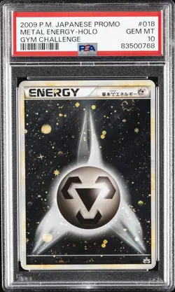 2009 POKEMON JPN PROMO GYM CHALLENGE #018 METAL ENERGY-HOLO PSA 10 - Image 1