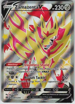 Pokemon Zamazenta V (Shiny) - SWSH293 SWSH: Sword & Shield Promo Cards Promo NM - Image 1