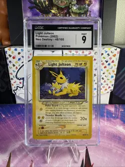 Pokemon TCG Neo Destiny Light Jolteon Card 48/105 Graded 9 - Image 1