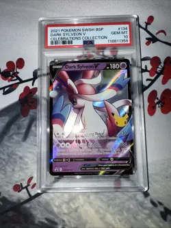 Dark Sylveon V SWSH134 SWSH: Sword & Shield Promo Cards Holo - PSA 10! - Image 3