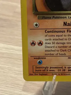Pokemon Dark Charizard TCG Non-Holo Rare Card 21/82 NM/LP Condition - Image 4