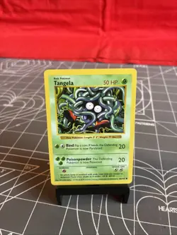 Vintage 1999 Pokemon Shadowless Tangela 66/102 Card NM - Image 1