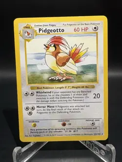 Pidgeotto 22/102 Shadowless Pokemon Base Set Rare Card WOTC Non Holo - Image 1