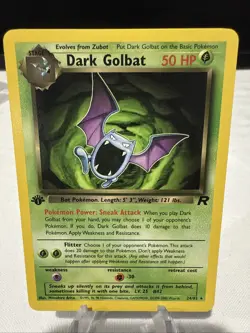 Dark Golbat 24/82 1st Edition NM Near Mint Team Rocket Non-Holo Pokemon Card - Image 1