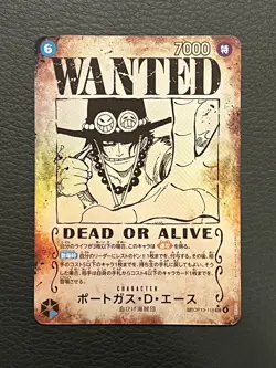 Ace Wanted Poster Op13-119 SEC One Piece Trading Card Game - Image 1