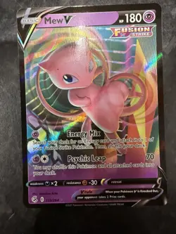 Pokemon Mew v Fusion Strike TCG Ultra Rare Card 113/264 - Image 1