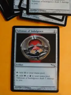 Talisman of Indulgence MTG Card. Mirrodin. Artifact. - Image 1