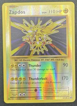 Zapdos 42/108 Holo Rare Evolutions Reverse Holo Pokemon Card - Image 1