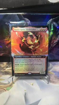 Avatar Roku, Firebender - Foil - Extended Art - MTG Avatar: The Last Airbender - Image 1