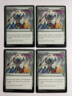 4x Mtg Dominaria Remastered Break Asunder NM/M Magic The Gathering - Image 1
