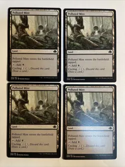 4x Mtg Dominaria Remastered Polluted Mire NM/M Magic The Gathering - Image 1