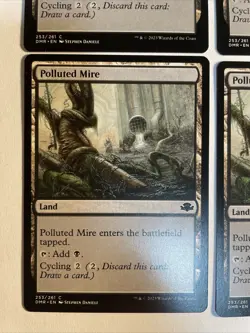 4x Mtg Dominaria Remastered Polluted Mire NM/M Magic The Gathering - Image 2