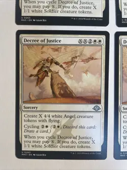 4x Modern Horizons 3 Decree Of Justice NM/M Magic The Gathering Mtg - Image 2