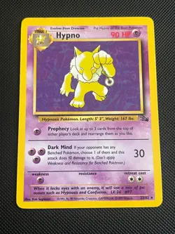 Hypno (23/62) Fossil - Vintage - Rare - LP/MP - 1999 - WoTc - Pokemon TCG - Image 1