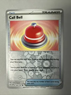 Pokemon TCG * SV Surging Sparks * 165/191 Call Bell Uncommon * REVERSE HOLO * NM - Image 1