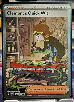 Clemont's Quick Wit 243/191 - Pokemon Surging Sparks Special Illustration Rare - Image 1