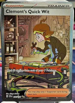 Clemont's Quick Wit 243/191 - Pokemon Surging Sparks Special Illustration Rare - Image 2
