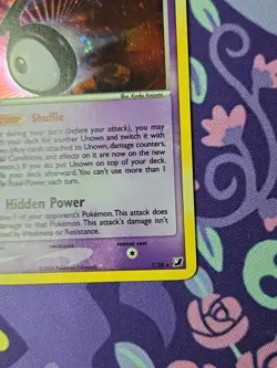 Pokemon TCG EX Unseen Forces Unown (T) T/28 Holo With Swirl Near Mint - Image 4