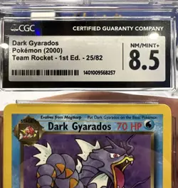 Pokemon Dark Gyarados 2000 Team Rocket 1st First Edition #25 Non-Holo CGC 8.5 - Image 3