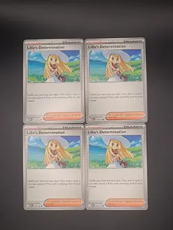 (4X) Lillie's Determination 119/132 Pokemon TCG: Mega Evolutions Non Holo NM - Image 1
