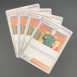 x4 Lt. Surge's Bargain 120/132 Mega Evolution Pokemon TCG NM/M English - Playset - Image 1