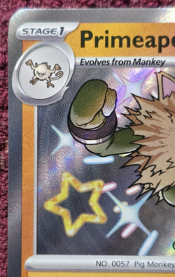 Pokemon TCG - Primeape 170/091 - S&V: Paldean Fates Shiny Holo Rare MINT - Image 2