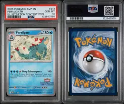 2025 Pokemon SVP Feraligatr Illustration Contest 2024 #213 PSA 10 - Image 1