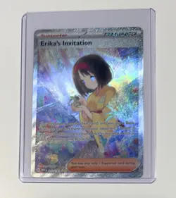 Erika's Invitation 2023 Pokemon 151 MEW EN Special Illustration Rare 203 PSA 8 - Image 1
