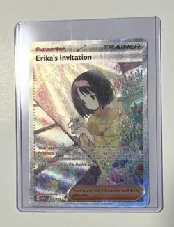 Erika's Invitation 2023 Pokemon 151 MEW EN Special Illustration Rare 203 PSA 8 - Image 2