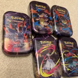 5x Pokemon - Mega Evolution - Complete Art Mini Tin Set Brand New Factory Sealed - Image 2